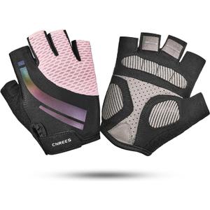 Kids Cycling Gloves for Boys Girls Half Finger Breathable Non-Slip Bike Gloves with Padded for Balance Bike Mountain BMX Scooter Outdoor Sports, L