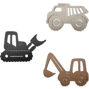 Ajqiomh Construction Trio Nursery Wall Decor Wooden Construction Vehicles Decor Kids Room Wall Decor Kids Room Decor Nursery Playroom Wall Decor for Boys