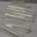 Prestee 100 Gold Plastic Champagne Flutes - 4.5 oz Disposable Champagne Glasses for Toasting at Weddings, Mimosas, Cocktails, Great Gatsby Party Decorations, and Events