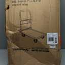 LEADALLWAY Foldable Push Cart Platform Cart 330lbs Capacity 4 Wheels 28.7x18.5x32.3inches White Small Flatbed Cart