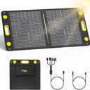 100W Bifacial Portable Solar Panel, Bend Resistant Foldable Solar Panel 100Watt 22V Monocrystalline Solar Charger for Power Station, IP67 Waterproof for Outdoor Camping Van RV Trip