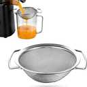 Juicer Strainer for Nama J2, juice strainer after juicing, Fine Mesh Filter Screen Compatible with Nama J2 Cold Press Juicer, Bilateral handles-304 Stainless Steel Easy Clean
