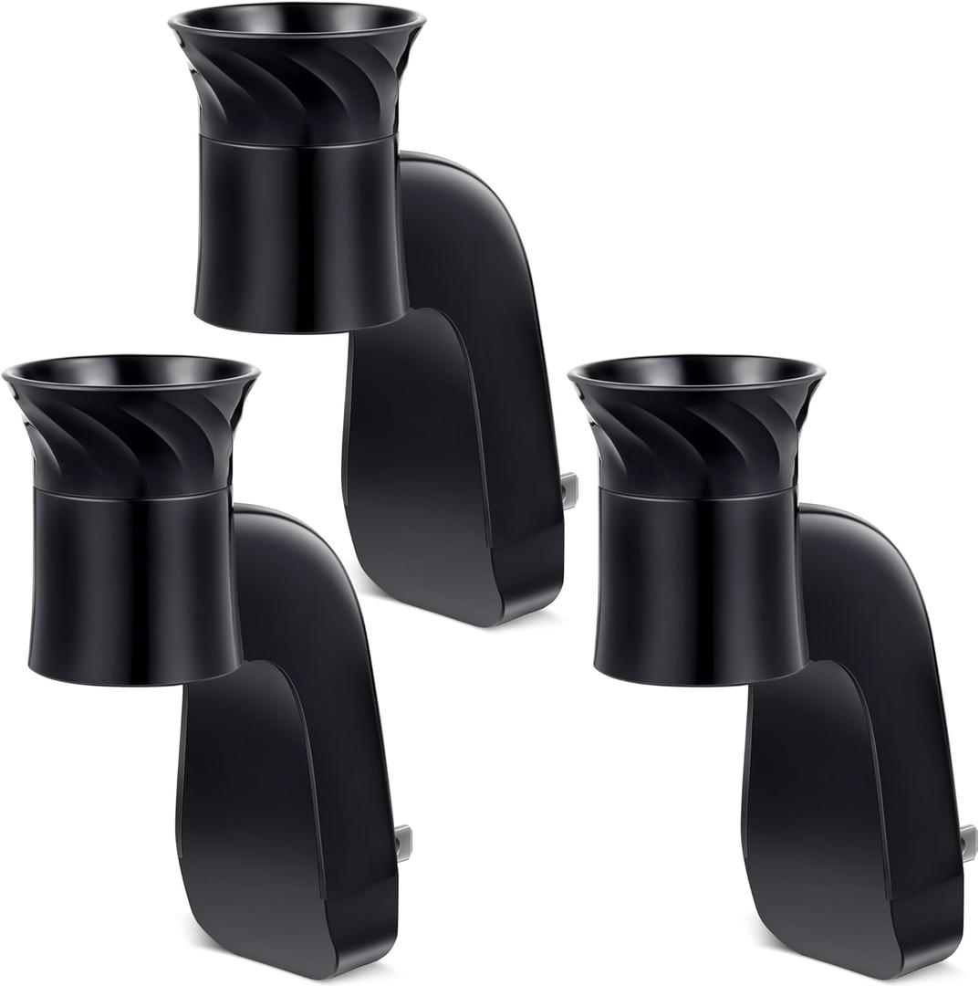 2 Pack Wall Fragrance Plug in Compatible with Bath and Body Works WallFlower Fragrances, ETL Certified, Rotatable, Precise Scent Control Fragrance Diffuser Plug for Home, Office (Black)