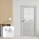 DEZ FURNISHINGS Cordless No Tools 1" Magnet Mini Blinds for Metal Doors, Room Darkening, 25" W x 42" H, White