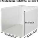Litter Box Shield,17.5"x13.7"x13"H Large Litter Box Splash Guard Without Leakage, High Sided Cat Litterbox Pee Shields Easy Clean for Pet Cat/Kitty/Kitten(Without Pan)