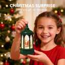 Christmas Snow Globes, Glitter Lighted Snow Globes Lantern Tabletop Decorations-Santa Claus