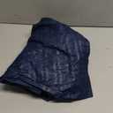 Aiyufeng Moga Navy Blue Shower Curtain - 3D Embossed Cloth Shower Curtain for Bathroom, Hotel Luxury Blue Bathroom Curtains, Machine Washable, Standard Size 72Wx78H