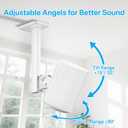 Speaker Mount for Sonos Era 100 / Era 100 SL Ceiling Mount White Tilt +15/-30 & Swivel 90 Adjustable Ceiling Mount Bracket for Sonos Era 100 Speaker Mounting for Better Sound