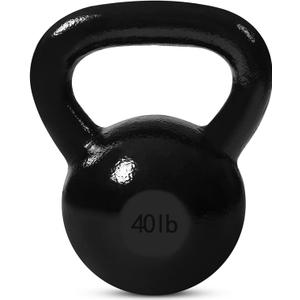 JFIT Kettlebell Weights Cast Iron, 40 LB Black