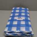 ZJDHPTY 3Pack Plastic Table Cloth Disposable, Blue and White Checkered Gingham Tablecloth for Picnic Pizza Birthday Father's Day Party Decorations Size 54x108 Inch (Blue+White Checker), Pack of 3