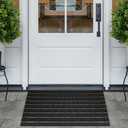 MATALL Heavy Duty Waterproof Outdoor Door Mat 36x24 TPE Drainage Black