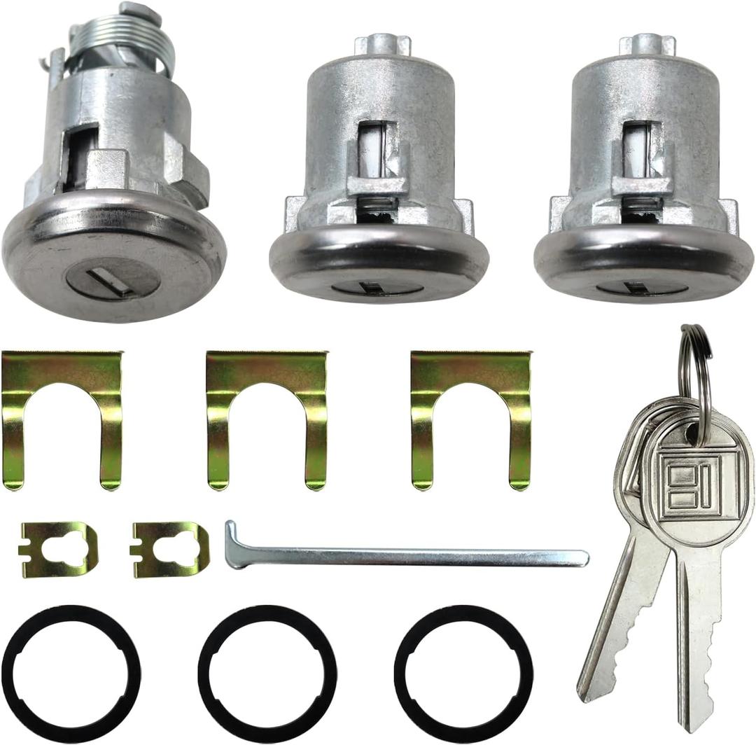 654394765282 Door Lock Cylinder & Keys Door Trunk Key Set Doors/Trunk Lock Key SetReplacement for Camaro