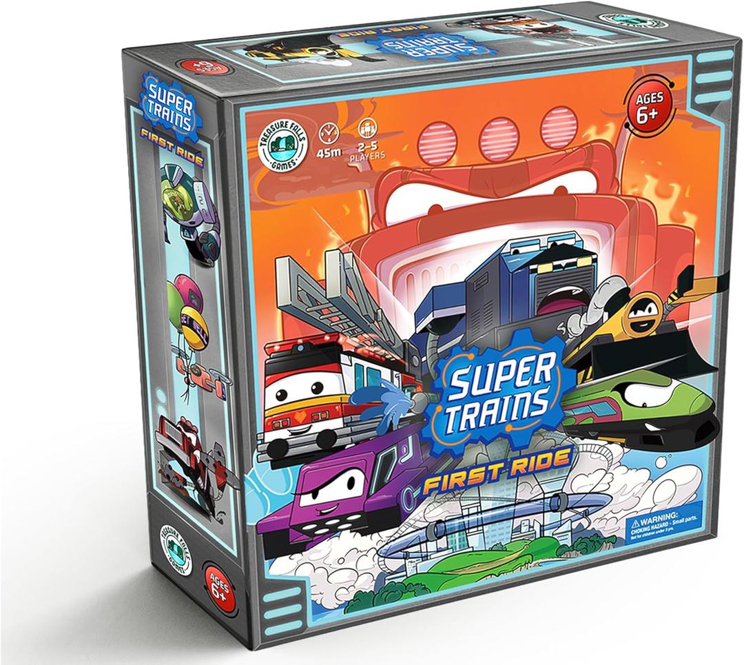 Super Trains: First Ride Super Hero Train Game  Kids & Family Board Game, Ages 510, Dice Rolling Strategy, 25 Players