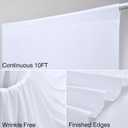 10x10ft White Backdrop Curtains for Parties, Wrinkle Free Polyester 1 Panel 10 FT Wide Photo Backdrop Drapes One Panel Design Back Drop Cloth for Wedding Birthday Baby Shower Background