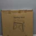 18" Folding Step Stool Chair, 500lb Capacity - Collapsible Stool with Handle, No Assembly, Non-Slip Textured Surface - for Kitchen, Bedroom, Camping, Portable Stool, Green 1 Piece