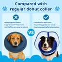 Soft Dog Cone Collar, Inflatable Cones Alternative After Surgery with Anti-Lick Shield, for Large/Medium/Small Dogs to Stop Licking, Elizabethan Neck Ecollars of Shame, Comfy Pillow E Recovery