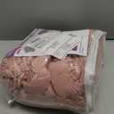 WEERRW 4 Pieces Velvet High Stretch Couch Covers for 3 Cushion Couch Sofa Slipcovers, Washable Furniture Protector with Non Slip Elastic Bottom, Feature Soft and Thick Plush Fabric, Pink, Large