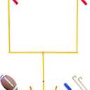 Football Goal Post, Adjustable Height Field Goal Post with Football, Sturdy Steel Tube Frame, Powder Coating Anti-Rust Craft, Easy to Assemble