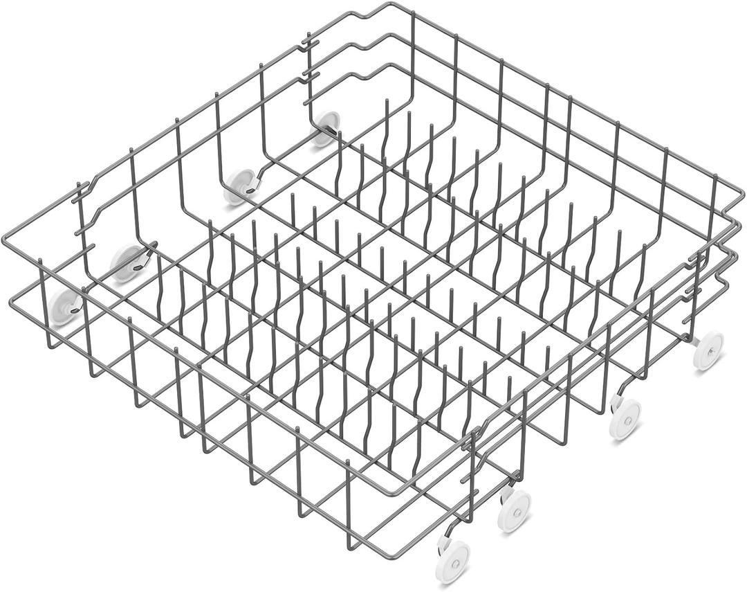 Upgraded 808602302 Dishwasher Lower Rack Compatible with Frigidaire Dishwasher Rack Parts,808602302 5304535768 154432601 FDB1050RES0 Frigidaire Kenmore Dishwasher Bottom Rack Replacement with Wheel
