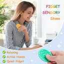 3 x Fidget Sensory Toys for Kids & Adults with Autism ADHD: 6-Pack Silent Small Anxiety Relief Items, Quiet Fidgets & Worry Stones for Classroom Prizes, Mini Desk Toys for Calm Down, Stress Relief Gifts