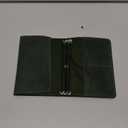 Genuine Leather A6 Journal Cover – Refillable Handmade Notebook Cover with 3 Elastic Bands, Pen Loop & Card Pockets – Travel Diary Case Fits A6 4.1" x 5.8" Notebooks (Paper Not Included), Green