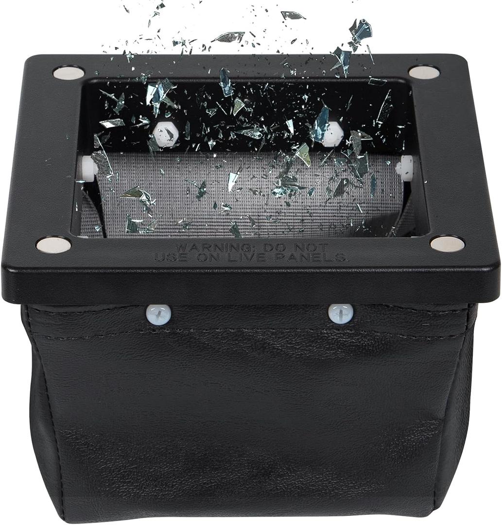 Strong Magnetic Drilling Catcher Bag, Magnetic Drill Shaving Catcher, Electrical Drill Catcher Dirt Bag for Magnetic Metal Shavings on Electrical Panels,Electrical Safety Drilling Tool Bag-1 Pack