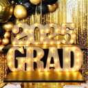 2025 Graduation Decorations, 2025 Grad Light Up Letters Wooden LED Marquee, Class of 2025 Table Centerpieces, Perfect Graduation Sign Ornaments for Kindergarten Preschool High School College