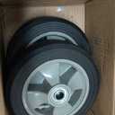 2 Pack 8 Inch Solid Rubber Replacement Wheels, Flat Free Hand Truck Tires with 5/8" Axle, Hand Truck Replacement Wheels for Cart, Wagons, Wheelbarrow, Dolly, Trolley, 330 lbs Max Load