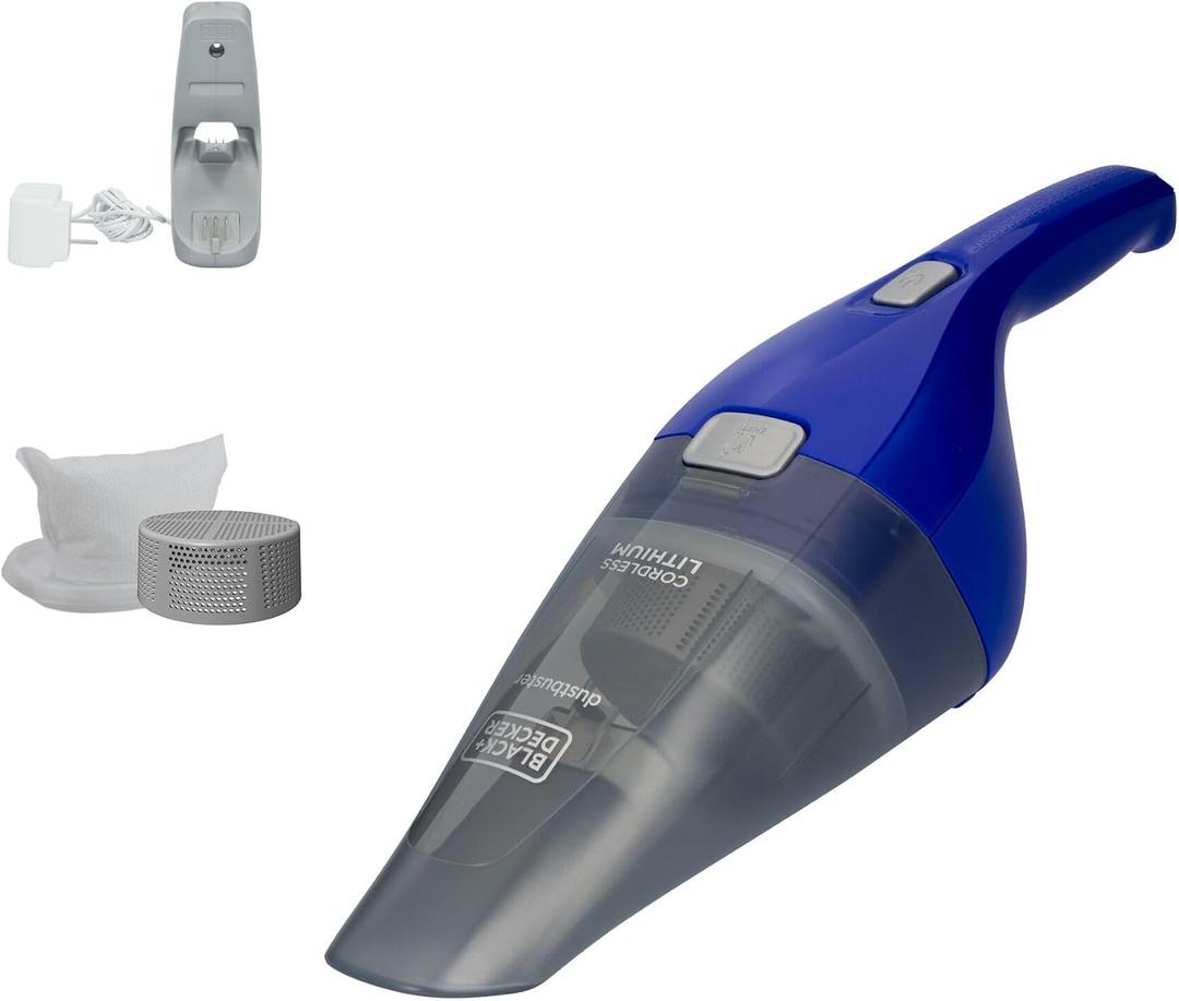 BLACK+DECKER DUSTBUSTER QuickClean Cordless Handheld Vacuum, Home and Car Vacuum with Charger (HNVC115J22) BLACK+DECKER DUSTBUSTER QuickClean Cordless Handheld Vacuum, Home and Car Vacuum with Charger (HNVC115J22)
