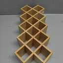 Phyllia Bamboo Spice Rack Organizer 4-Tier Countertop Organiser, Criss-Cross Kitchen cabinet Free-Standing Countertop Storage shelf Fit for Spice Jar, Can, Bottle (Jars Not Include)