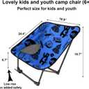 Youth and Kids Camping Chair | Ultra Lightweight, Foldable and Heavy Duty | Ideal Indoor/Outdoor Kid Chair for Camping, Beach, Sports and Lawn