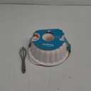 Trudeau 5118558 Structure Fluted Cake Pan Silicone Bakeware, Medium, Confetti White