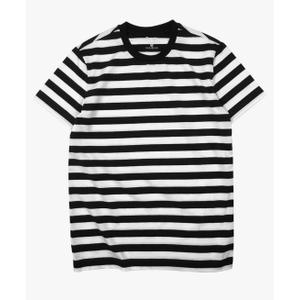 Zengjo Mens Striped Shirt Short Sleeve T-Shirts M