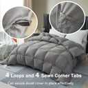 Luxury Down and Down Fiber Comforter, Medium Warmth All Season Duvet Insert, Ultra-Soft 750 Fill - Power Hotel Collection Comforter, Fluffy and Cozy - King 106 X 90