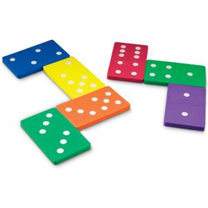 Learning Resources Jumbo Foam Dominoes - Board Games, Math Manipulatives , Counting and Problem Solving, Patterning Skills, Gifts for Boys and Girls, Classroom Games for Students