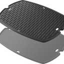 Q2200 Griddle Replacement Parts for Weber Q Grill Parts Weber Q2000 Q2400 Q200 Q220 Q240 Griddle 7583 7645 Grill Grates Full Size Griddle Plates Inserts 396000 6559 Q 2200 Flat Top Reversible