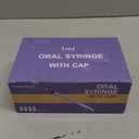 50 Pcs 1ml Syringes with Caps Oral Dispenser Individually Sterile Warpped for Medicine Dropper, Colostrum Collect Feeding Pets, Liquid