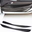 Soft 3D Real Carbon Fiber Car Interior Door Panel Trim Anti Kick Kit Compatible with Corvette C8 Stingray Z06 Z51 2020 2021 2022 2023 Interior Decoration Accessories (Black)