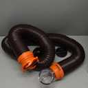 Camco RhinoFLEX Tote Tank 3-Ft RV Sewer Hose Kit - Features Clear Low-Profile 90-Degree Elbow & Steel Wire Reinforced Polyolefin Construction - Includes 4 Bayonet Prongs on Each End (39768)