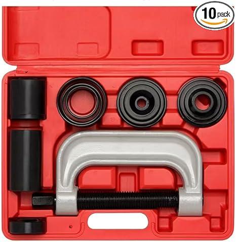 Ball Joint Removal Tool Kit,10PC Ball Joint Press Kit for Most 2WD 4WD Cars and Light Trucks (red)