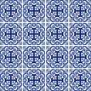 Spanish Portuguese Azulejo Style Peel and Stick Backsplash Tile Stickers Set of 16 pcs(5.9_15)