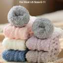 TEHOOK Warm & Cozy Gifts for Women, Stocking Stuufers, Fluffy Fuzzy Plush Sleeping Slipper Socks - Soft Warm Fabric (One Size, Multi-color)