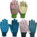 Kids Gardening and Garden Gloves for Toddler,Children's Yard Work Glove,Gift,Cute Pattern,Age3-8 (Large)