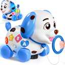 Musical Puppy Toys for 1 Year Old Boy Gift, Crawling and Walking Baby Toy 6-9-12-18 Month, Birthday Gift for 1 Year Old Boy Girl, Bilingual Infant Toys for 7 8 10 Month Olds (Blue)
