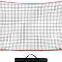 12x9 ft Barricade Backstop Net, Sports Barrier Net, Multi-Sport Backstop Net with Carry Bag - Baseball, Softball, Lacrosse, Soccer, Basketball, Tennis - Protective Screen for Practice