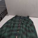 Belle Poque Women's Plaid A-line Skirt Vintage Pleated Flared Midi Skirts Fall Winter Skirt  Size S