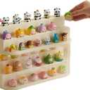 Display Case for Minifigure Figures, Acrylic Minifigure Display Case Box Storage Step Type Minifigure Display Cabinet Suitable for Collectibles Action Figures Under 1.57 Inches (1 Pack)