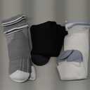 FITRELL 3 Pairs Compression Socks for Women and Men 20-30mmHg-Circulation Support Socks (Small-Medium, Black+white+grey)