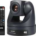 PTZ Camera 4K 20x Optical Zoom with HDMI USB Output Support 4K30fps Conference Room Webcam Suitable for PTZ Conference System Live Broadcast, Church Service, Webinar and Remote Meeting