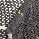 ANRABESS Women Beach Crochet Cover Ups Summer Knit Swimwear Mesh Bathing Suit Hollow Out Dress 2025 Vacation Swimsuit (Medium, Black)
